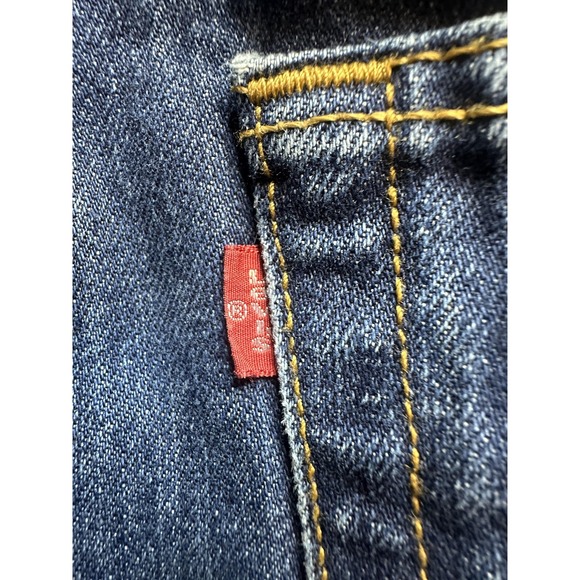 Vintage Levis 501 Jeans Mens 34x36 (32x34) Blue Denim Straight Leg Button Fly - Picture 15 of 16